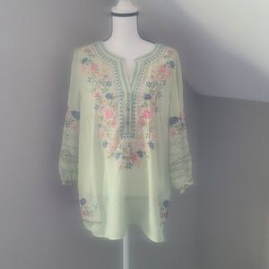 John Mark Embroidered Top